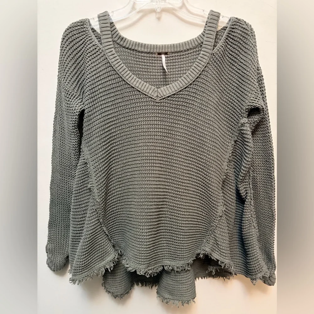 FREE PEOPLE 'Moonshine V' Oversized Cold Shoulder Sweater - Picture 2 of 7